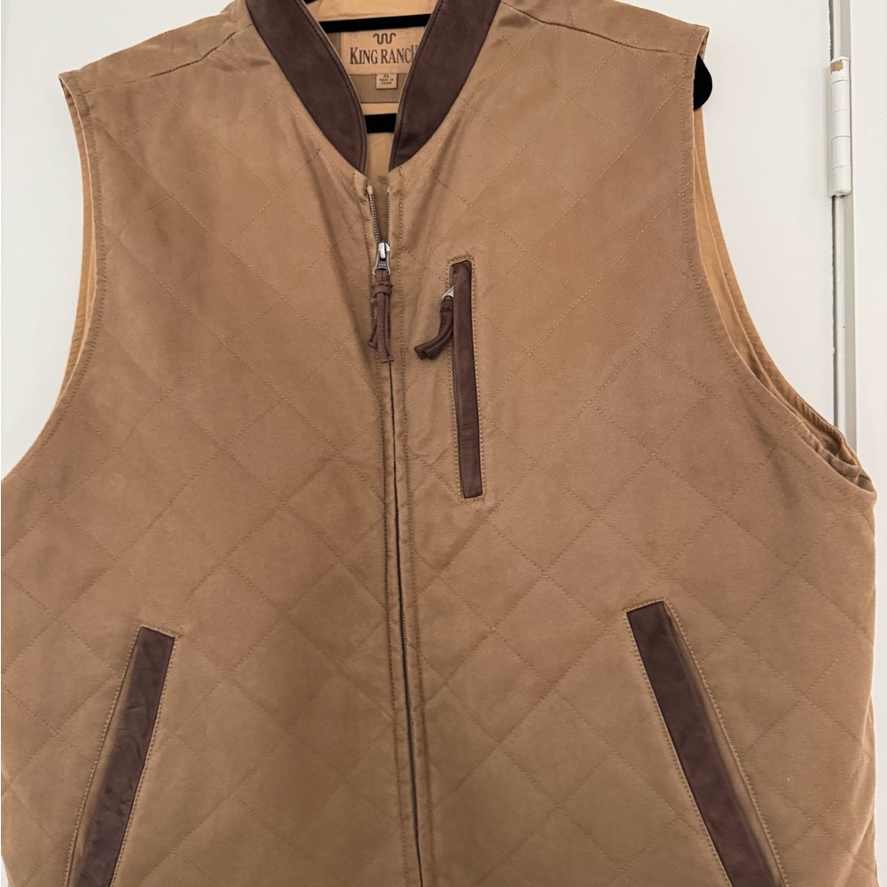 Men's Tan Quilted Vest